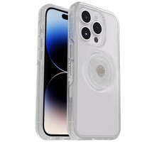 OtterBox Otter + Pop Symmetry Clear Apple iPhone 14 Pro Case Stardust Pop (Clear Glitter) - (77-88807), Antimicrobial, DROP+ 3X Military Standard