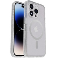 OtterBox Symmetry+ Clear MagSafe Apple iPhone 14 Pro Case Stardust (Clear Glitter) - (77-89247), Antimicrobial,DROP+ 3X Military Standard,Raised Edges