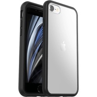 OtterBox React Apple iPhone SE (3rd & 2nd Gen) and iPhone 8/7 Case Black Crystal (Clear/Black) - (77-80951), Raised Screen Bumpers, Ultra-Slim