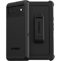 OtterBox Defender Google Pixel 6 5G (6.4") Case Black - (77-84007), DROP+ 4X Military Standard, Multi-Layer, Included Holster, Raised Edges, Rugged