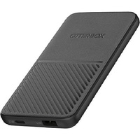 OtterBox 5K mAh Power Bank - Dark Grey (78-80641), Dual Port USB-C (12W) & USB-A (12W), Includes USB-C Cable (15CM), Durable, Pe