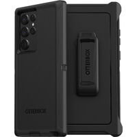 OtterBox Defender Samsung Galaxy S22 Ultra 5G (6.8') Case Fort Black (77-86364), 4X Military Standard Drop Protection, Multi-Layer, Rugged