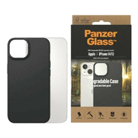PanzerGlass Apple iPhone 14 / iPhone 13 Biodegradable Case - Black (0417), Military Grade Standard, Scratch Resistant, Qi Wireless Charging, Durable