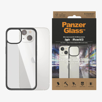 PanzerGlass Apple iPhone 14 / iPhone 13 ClearCase - Black Edition (0405), Scratch Resistant, 2.4M Drop Tested, Wireless Charging Compatible
