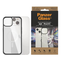 PanzerGlass Apple iPhone 14 / iPhone 13 ClearCase MagSafe Compatible - Black Edition (0413), AntiBacterial, 2X Military Grade Standard, 2YR