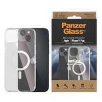 PanzerGlass Apple iPhone 14 Plus HardCase MagSafe Compatible - Clear(0411),AntiBacterial,3X Military Grade Standard,Scratch Resistant,Anti-Yellow, 2YR