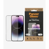 PanzerGlass Apple iPhone 14 Pro Max Screen Protector Ultra-Wide Fit - (2786), AntiBacterial, Scratch Resistant, Shock Resistant, Diamond Strength, 2YR