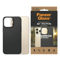 PanzerGlass Apple iPhone 14 Pro Max Biodegradable Case - Black (0420), Military Grade Standard, Wireless charging compatible, Durable, 2YR