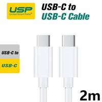 USP USB-C to USB-C Mini White Cable (2M)
