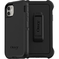 OtterBox Defender Apple iPhone 11 Case Black - (77-62457), DROP+ 4X Military Standard, Multi-Layer, Included Holster, Raised Edges, Rugged,Port Covers