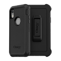 OtterBox Defender Apple iPhone XR Case Black - (77-59761), DROP+ 4X Military Standard, Multi-Layer, Included Holster, Raised Edges, Rugged