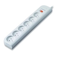 Belkin 6-Outlet Economy Surge Protector with 2M Power Cord - White/Grey(F9E600vau2M),Tough, impact resistant ABS Plastic housing,Lighted Power Switch