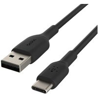 Belkin BoostCharge USB-C to USB-A Cable (3m/9.8ft) - Black(CAB001bt3MBK), 12W, 480Mbps, 8,000+ bends tested, PVC Cable Jacket, USB-IF-certified, 2YR.