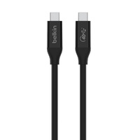 Belkin USB4 USB-C to USB-C  Cable (0.8M/2.6ft) - (INZ001BT0.8MBK), 100W Power Delivery, 40Gbps, 8X Fast than USB 3.0, Laptop Cable, Thunderbolt 3, 2YR