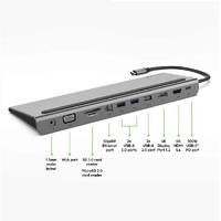 Belkin USB-C 11-in-1 Multiport Dock - Silver -  Supplies?€?multimedia and?€?Ethernet?€?ports?€?that have been eliminated from the latest?€?Apple and P