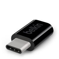 Belkin USB-C??? to Micro USB Adapter (USB Type-C???) - Black - Micro-USB port is compatible with Micro-USB cables, USB-IF Certified