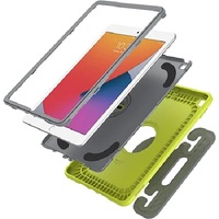 OtterBox EasyGrab Apple iPad (10.2") (9th/8th/7th Gen) Case Martian Green (Neon Green/Grey) - (77-81186), Antimicrobial, Rugged