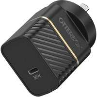 OtterBox 30W USB-C Fast GaN PD Wall Charger - Black (78-80485), Supports PPS, Ultra-Compact, Safe, Ultra-Durable, Drop Tested, Intelligent Charging
