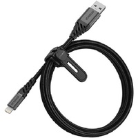 OtterBox Lightning to USB-A Premium Cable (1M) - Black (78-52643), 3 AMPS (60W), Bend/Flex-Tested 10K Times, Braided Nylon, Ultra Rugged & Tough
