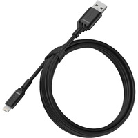 OtterBox Lightning to USB-A (2.0) Cable (2M) - Black (78-52630), 3 AMPS (60W), MFi, 3K Bend/Flex, 480Mbps Transfer, Durable, Apple iPhone/iPad/MacBook