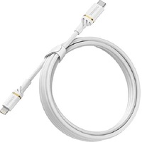 OtterBox Lightning to USB-C Fast Charge Cable (2M) - White (78-52646), 3 AMPS (60W),MFi/USB PD,3K Bend/Flex,480Mbps Transfer,Apple iPhone/iPad/MacBook