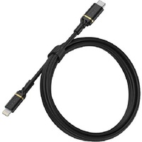OtterBox Lightning to USB-C Fast Charge Cable (1M) - Black (78-52551), 3 AMPS (60W) USB PD,Bend/Flex-Tested 3K Times,Up to 4X Faster Charging, Durable