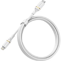 OtterBox Lightning to USB-C Fast Charge Cable (1M) - White (78-52552), 3 AMPS (60W),MFi/USB PD,3K Bend/Flex,480Mbps Transfer,Apple iPhone/iPad/MacBook