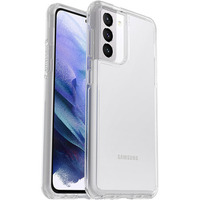 OtterBox Symmetry Clear Samsung Galaxy S21 5G (6.2") Case Clear - (77-81751), Antimicrobial, DROP+ 3X Military Standard, Raised Edges,Ultra-Sleek