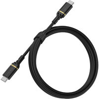 OtterBox USB-C to USB-C Fast Charge Cable (1M) - Black (78-52541), USB 2.0, 3 AMPS (60W) USB PD, Bend/Flex-Tested 3K Times, Dura
