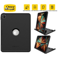 OtterBox Defender Apple iPad Pro (12.9') (6th/5th/4th/3rd Gen) Case Black - (77-82268), Built-in Screen Protector,Pencil Holder,Multi-Layer