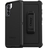 OtterBox Defender Samsung Galaxy S21 5G (6.2') Case Black - (77-81245), 4X Military Standard Drop Protection, Multi-Layer, Included Holster, Rugged