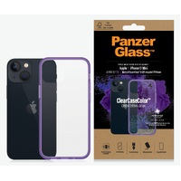 PanzerGlass Apple iPhone 13 Mini ClearCase - Grape Limited Edition (0327), AntiBacterial, Military Grade Standard, Scratch Resistant, Anti-Yellowing