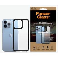 PanzerGlass Apple iPhone 13 Pro SilverBullet ClearCase - Black Edition (0324), 3X Military Grade Standard, AntiBacterial, Magsafe Compatible TPU Case