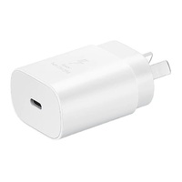 SAMSUNG Fast Charge AC Charger - Type C - 25W (A series) White - 1 M USB-C To USB-C Cable