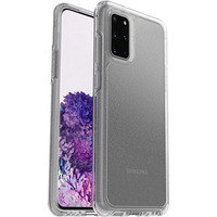 OtterBox Symmetry Samsung Galaxy S20+ / Galaxy S20+ 5G (6.7') Clear Case Stardust (Clear Glitter) - (77-64166), Raised Screen Bumpers