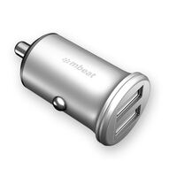 mbeat Power Dot Pro Dual Port 4.8A Rapid Car Charger - 24W Metallic Design Fast Charging Mobile for Apple iPhone iPad Samsung Ga