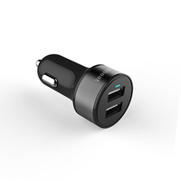 mbeat Power Dot Pro Dual Port 3.4A Rapid Car Charger - 17W/Metallic Design/Fast Charging Mobile Apple iPhone iPad Samsung Galaxy Hauwei HTC Google