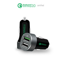 mbeat QuickBoost USB 2.0 Dual Port Car Charger - Certified Qualcomm Quick Charge 2.0 Technology /Fast Charging/Samsung Galaxy Note Apple iPhone iPad