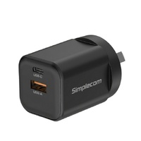 Simplecom CU235 Dual Port PD 35W Fast Wall Charger USB-C + USB-A for Phone