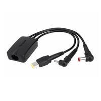 Targus 3-Way Active DC Charging Cable 3 Pin - Accommodates up to 3 different Power Tips/SecureFix clips for Semi-Permanent (LS)