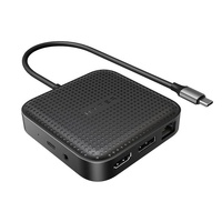 Targus HyperDrive USB4 Mobile Dock USB-C 100W PD Passthrough 8K@30Hz 4K@60Hz 1xDP1.4 1xHDMI2.1  2xUSB-A 1xUSB-C 1xUSB4 Black 2Y WTY
