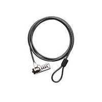 Targus DEFCON Resettable T-Lock Combo Cable Lock with 2m Steel Cable/ Additional Locking - Black