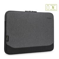 Targus 15.6' Cypress EcoSmart Sleeve for Laptop Notebook Tablet - Up to 15.6', Made with 5 Recycled Plastic Water Bottles - Grey