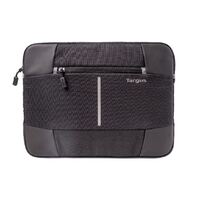 Targus 13-14'' Bex II Laptop Sleeve/Case/Notebook Bag  - Weather-resistant & rip-stop fabrication - Black with black trim