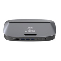 Verbatim USB-C Triple Monitor Docking Station with 70W Power - 13-in-1, 2x HDMI, 1x VGA, Up to 3840x2160p, 3x USB 3.0, 1x RJ45,1x 3.5mm