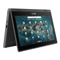 ASUS Chromebook Flip CR1 11.6' Touch Rugged Intel Celeron N4500 4GB 32GB Chrome OS Dual Camera Pen Stylus WiFi6 1YR WTY Student Convertible Laptop