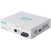Alloy POE200SC.20 10/100Base-TX to 100Base-FX Single Mode Fibre (SC) Converter, provides PoE power (RJ-45). 20km