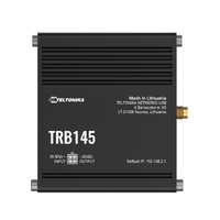 Teltonika TRB145 Industrial Rugged LTE RS485 Gateway, 4G/LTE (Cat 1), Equipped with RS485, Compatible with Industrial DNP3, PSU included