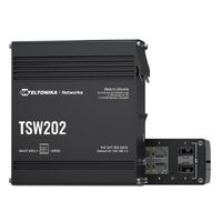 Teltonika TSW202 - Industrial grade switch, POE+, 8 Gigabit Ethernet & 2 SFP ports