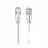 Ubiquiti UniFi Etherlighting Patch Cable, Single Unit, UACC-Cable-Patch-EL-0.15M-W, (2) Translucent Booted RJ45, Indoor, Length